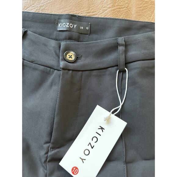 KICZOY Womens Dress Pants Stretchy Business Casual Work Straight Leg Size 10 - Picture 5 of 8